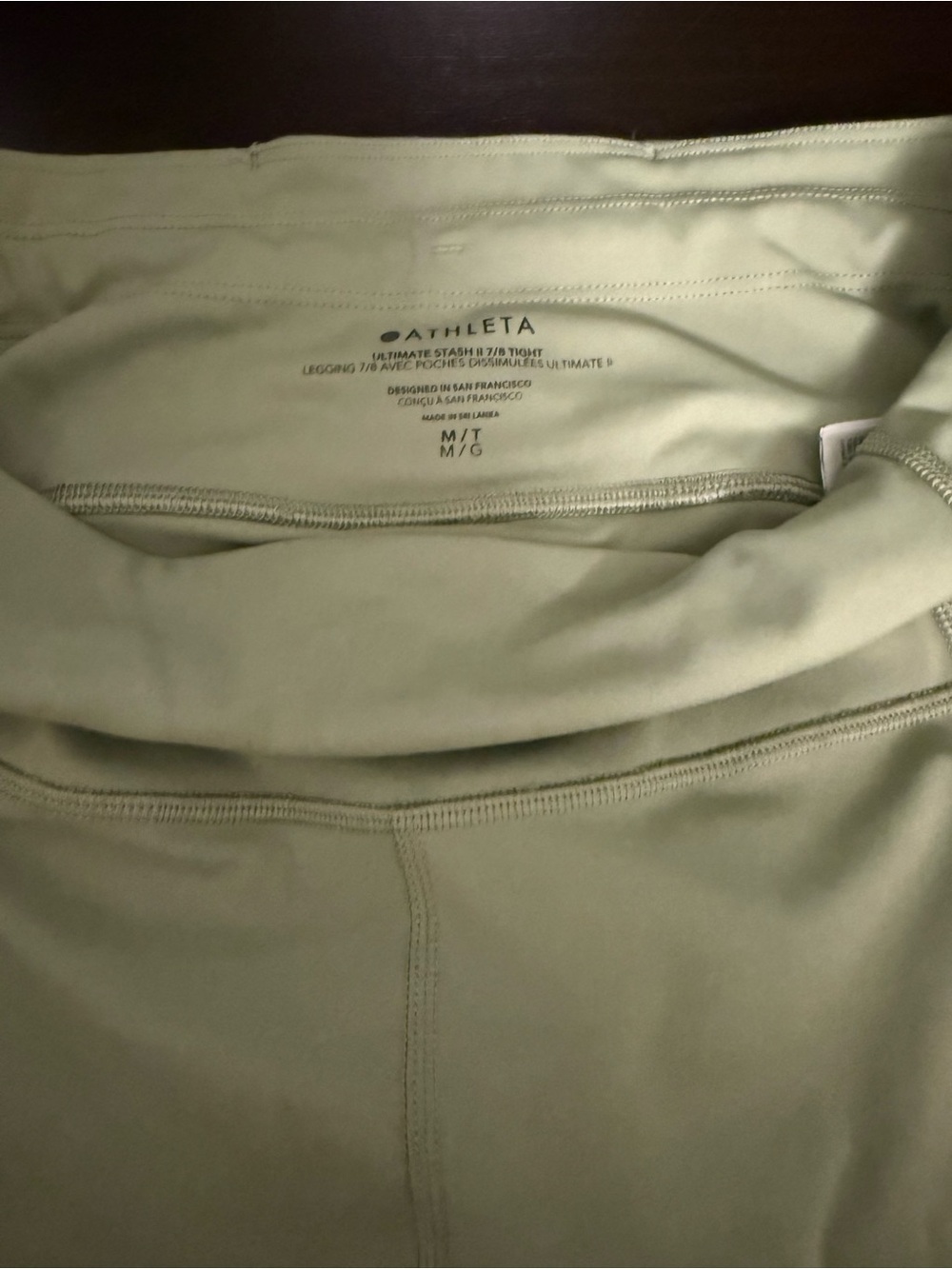 Athleta Eucalyptus Olive Set: Stash Leggings and Conscious Crop - Picture 3 of 4